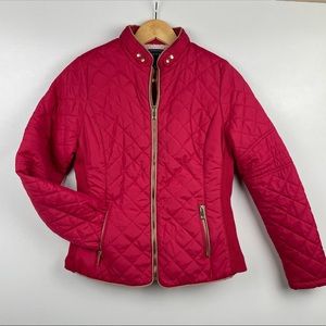 C’ESTTOI Red Quilted Jacket Size Small